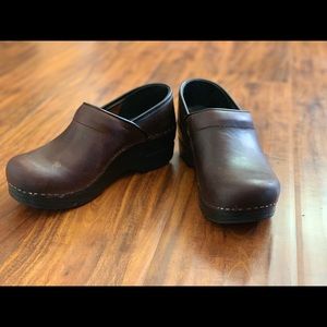 Dansko Brown Leather Clogs